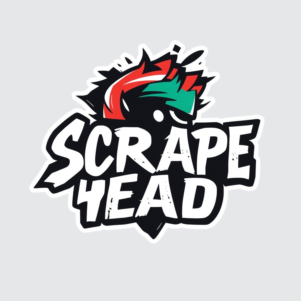 Modern Logo Design for 'Scrape Head' - Edgy & Creative