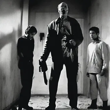 The horror movie featured a scene where the serial killer exenterates his victims to symbolize their lack of humanity.