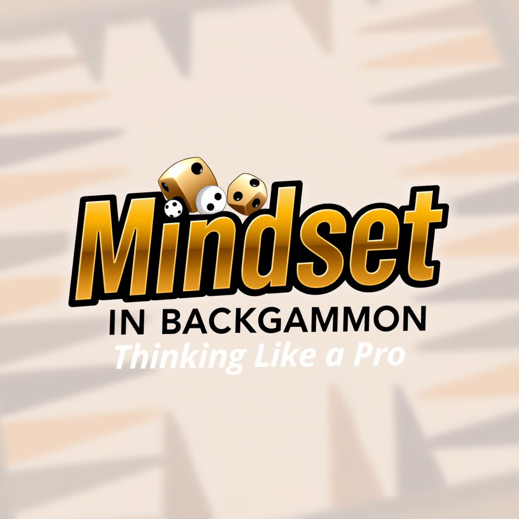 A creative and unique logo design for 'The Mindset in Backgammon: Thinking Like a Pro'