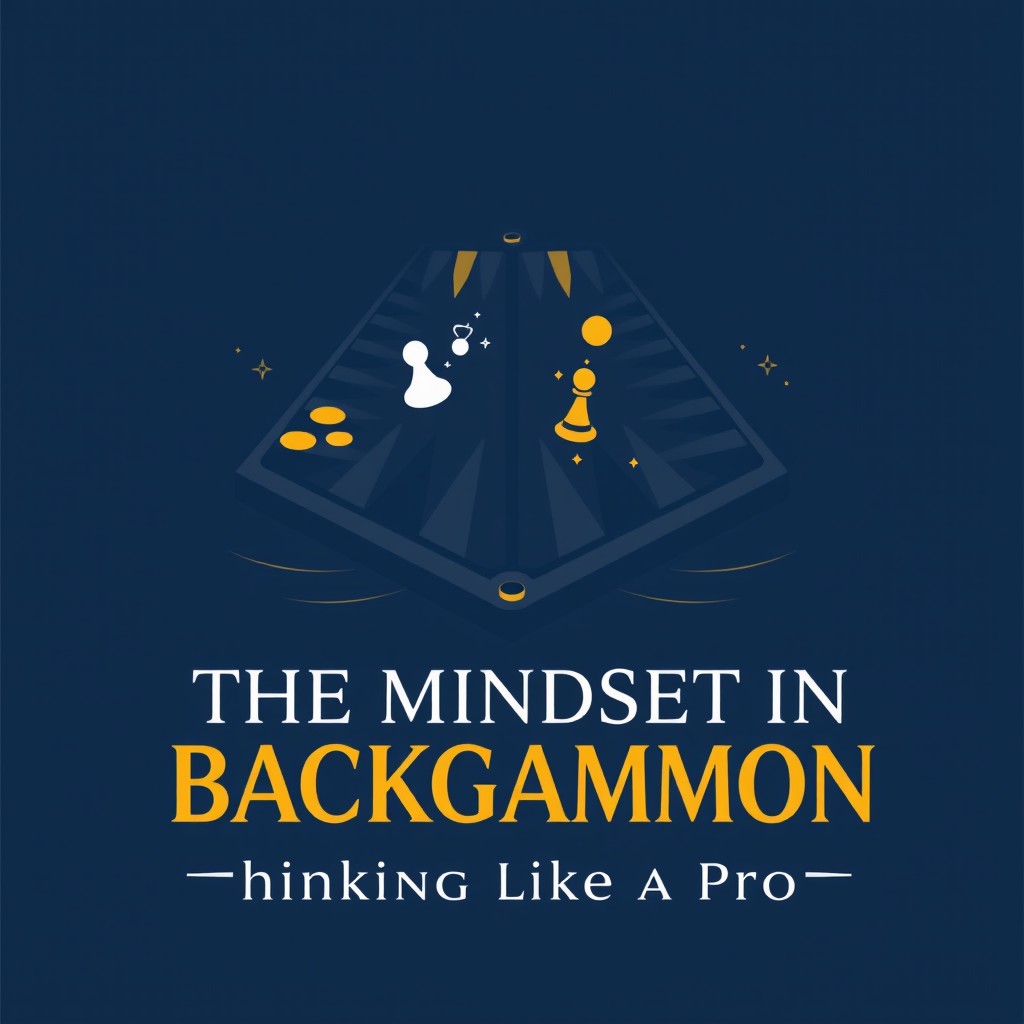 A stylish and modern logo design for 'The Mindset in Backgammon: Thinking Like a Pro'