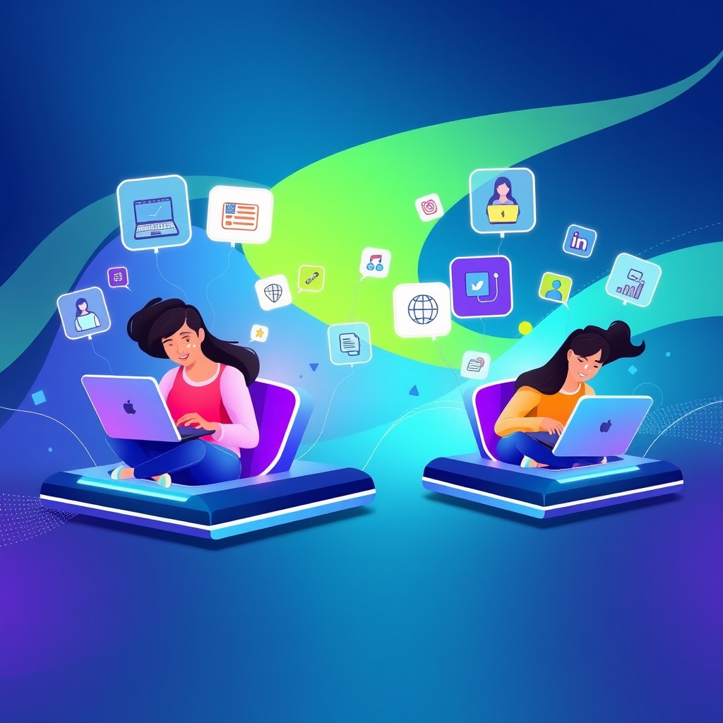 A sleek, professional background image for a Learning Management System (LMS) designed in a high-tech, abstract style
