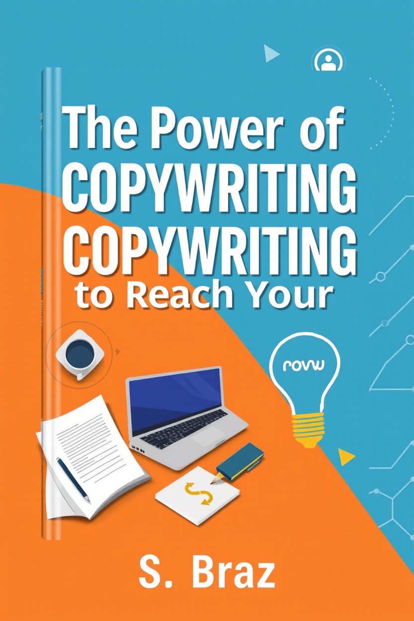 A visually engaging book cover for 'The Power of Copywriting to Reach Your Customers' by S
