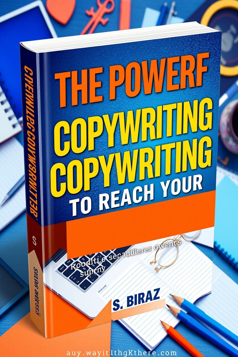 A visually appealing book cover design for 'The Power of Copywriting to Reach Your Customers' by S