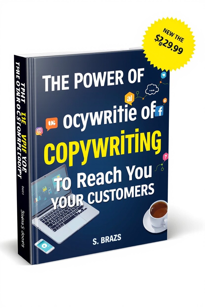 A visually captivating book cover design for 'The Power of Copywriting to Reach Your Customers' by S