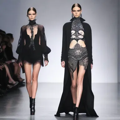 The fashion designer showcased a collection inspired by the concept of death wish, with bold and edgy designs.