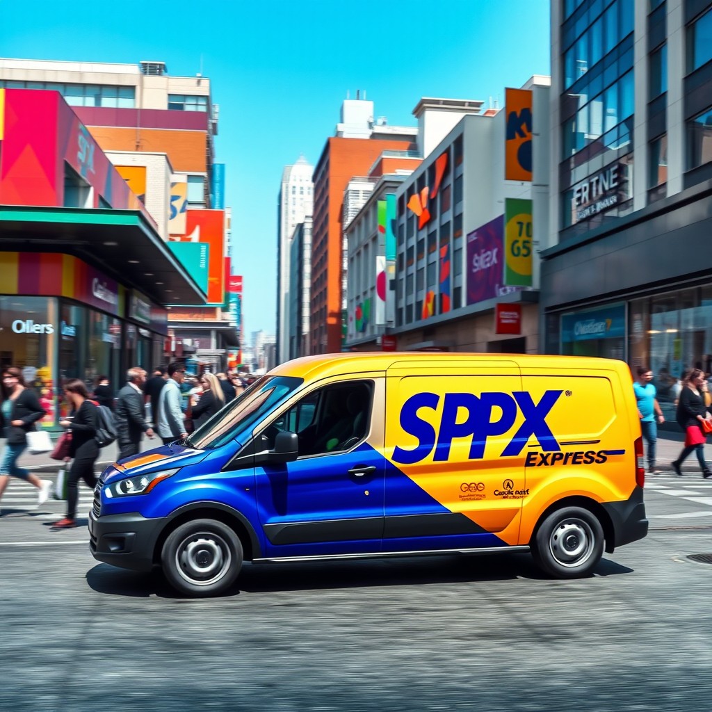 Dynamic Urban Scene with SPX Express Delivery Van