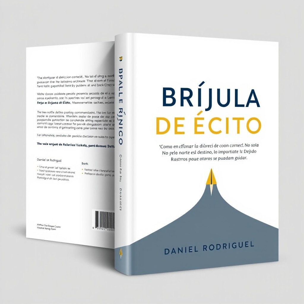 Book cover design for a self-help book titled 'Brújula de Éxito'