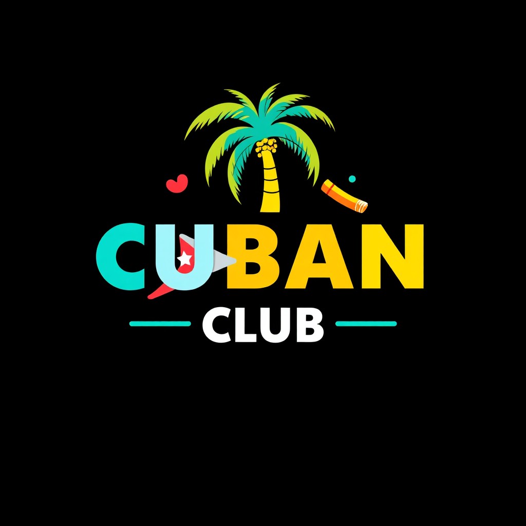 A vibrant and modern logo design featuring the name "CUBAN CLUB" prominently