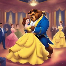 A digital art image of a scene inspired by the Disney movie Beauty and the Beast