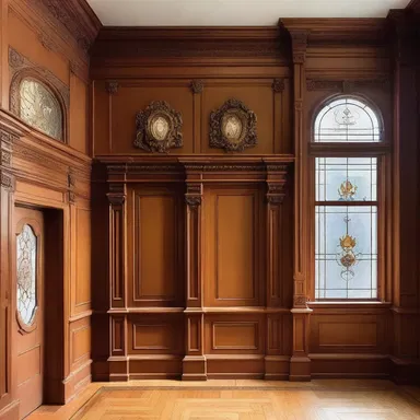 The cartoon character's house was filled with detailed millwork, from the decorative wood paneling to the ornate window frames.