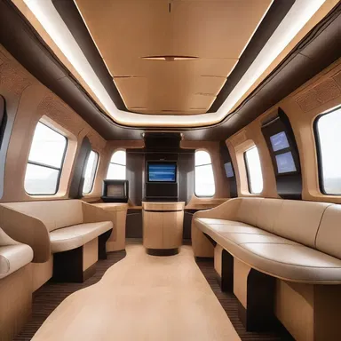 In the futuristic spaceship, the millwork was crafted with advanced technology, seamlessly blending wood and metallic elements for a unique aesthetic.