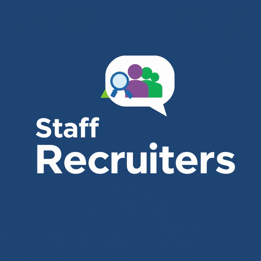 A professional and modern logo design for a staff recruiting group chat