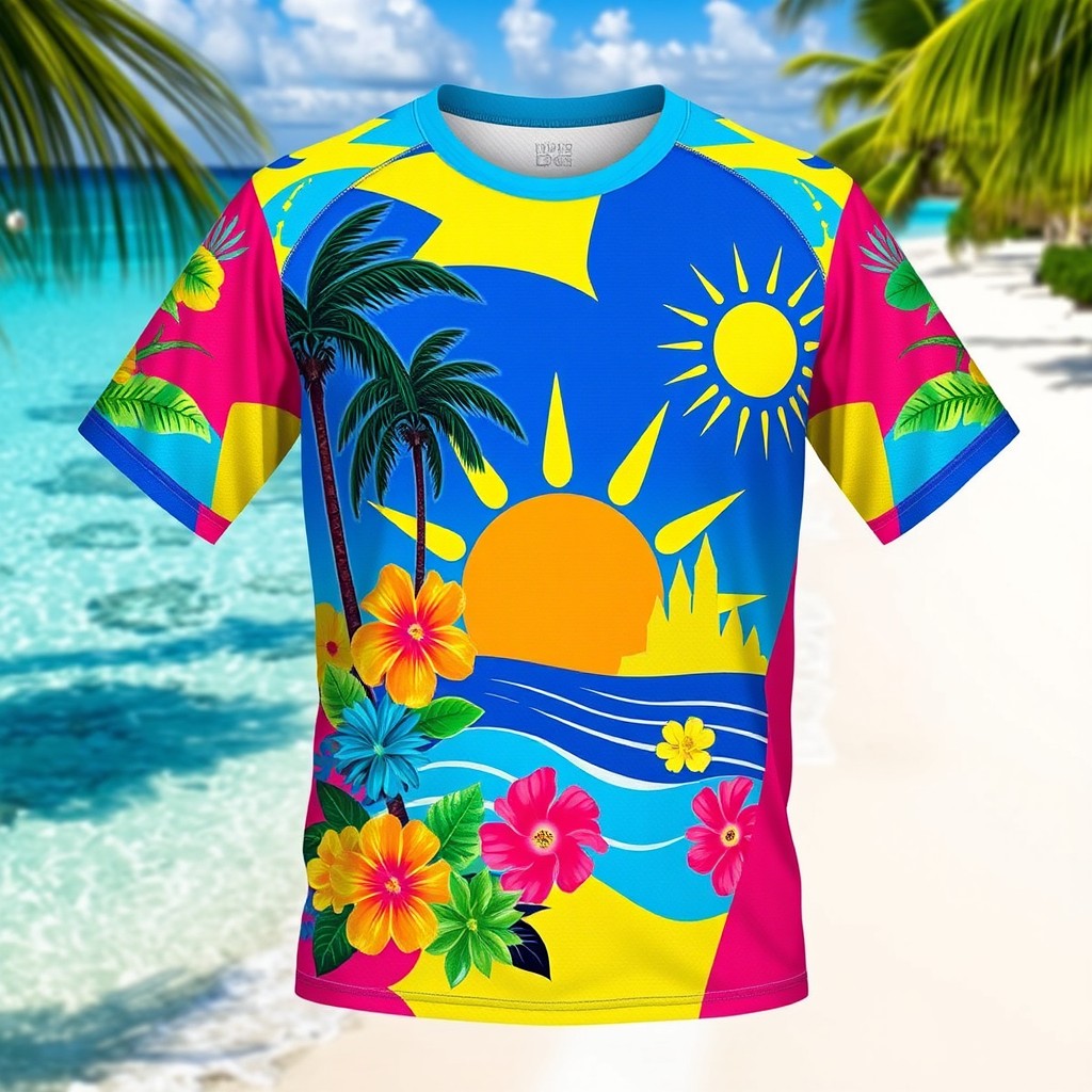 A colorful paintball jersey inspired by the culture of Aruba