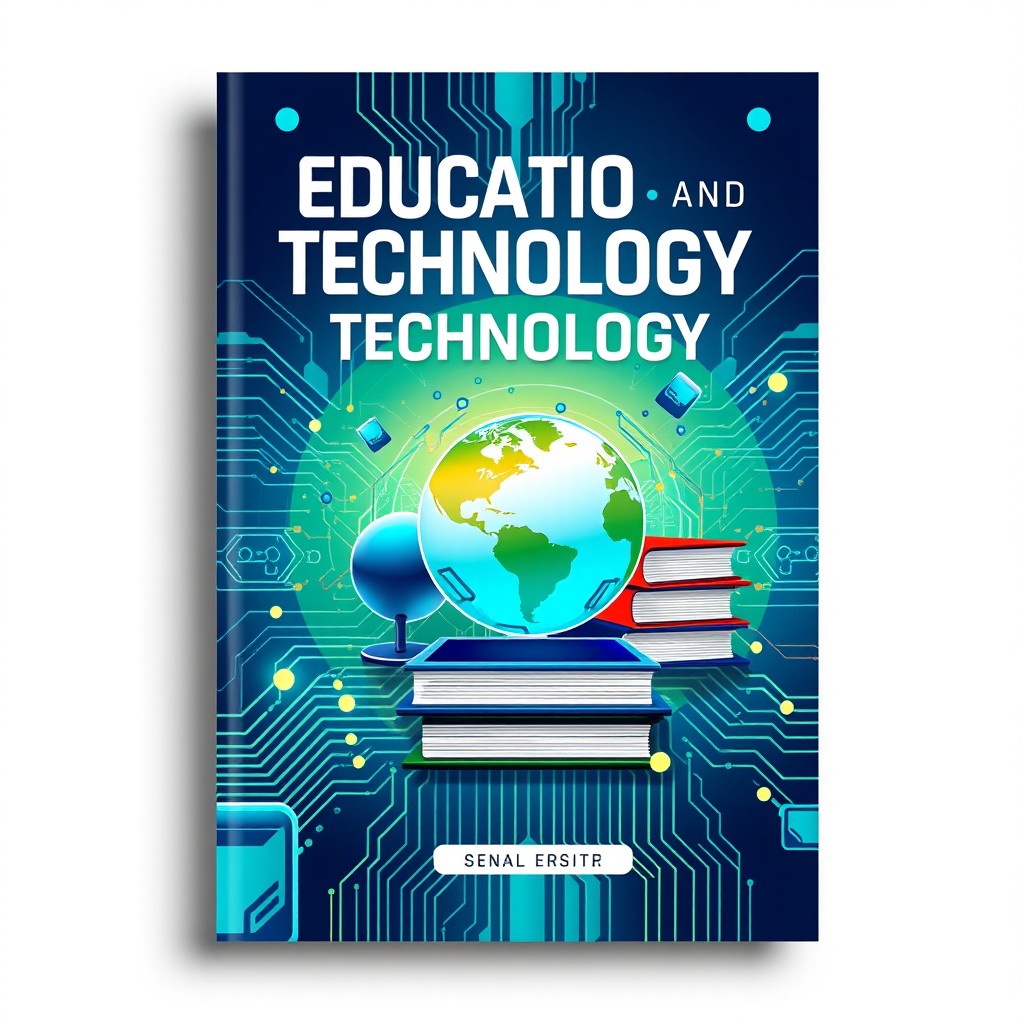 A visually striking book cover design focused on education and technology