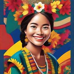 A high-quality digital art image of a Filipino girl