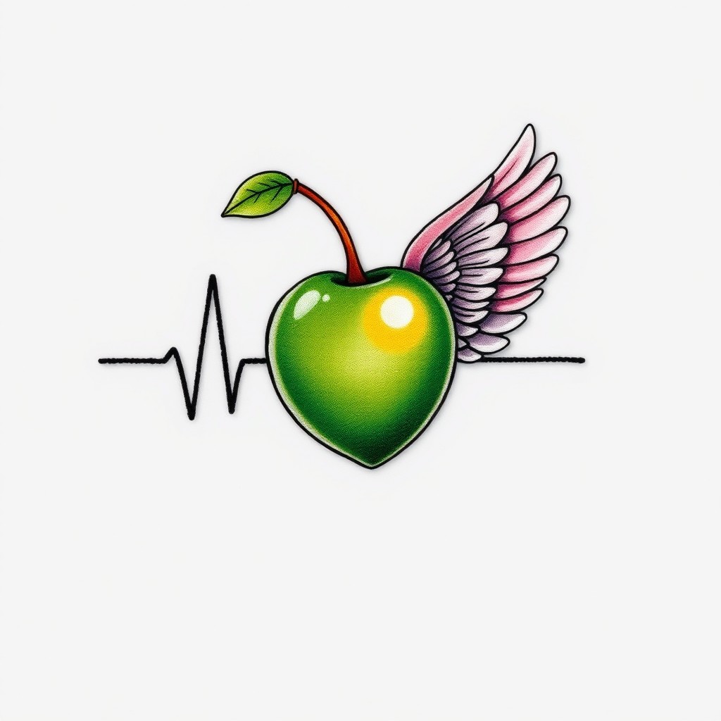 A small tattoo design featuring a heartbeat line that creatively forms the shape of the letter 'J'
