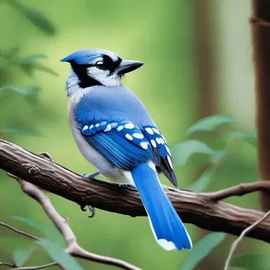 The protagonist in the novel spotted a blue jay sitting on a branch, its vibrant feathers contrasting against the dark surroundings.