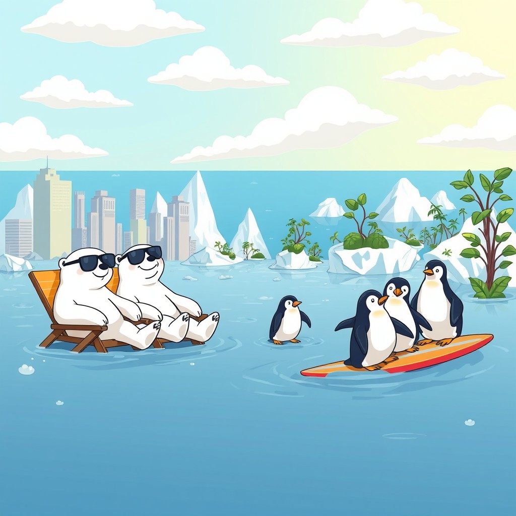 A humorous yet reflective portrayal of climate change
