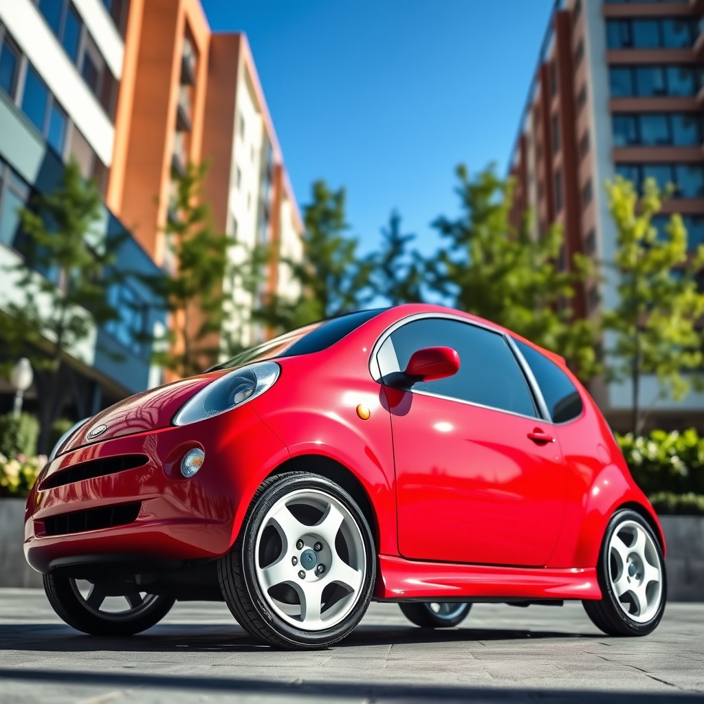 A Ford Ka 2005 model featuring stylish 15-inch alloy wheels, parked in an urban setting