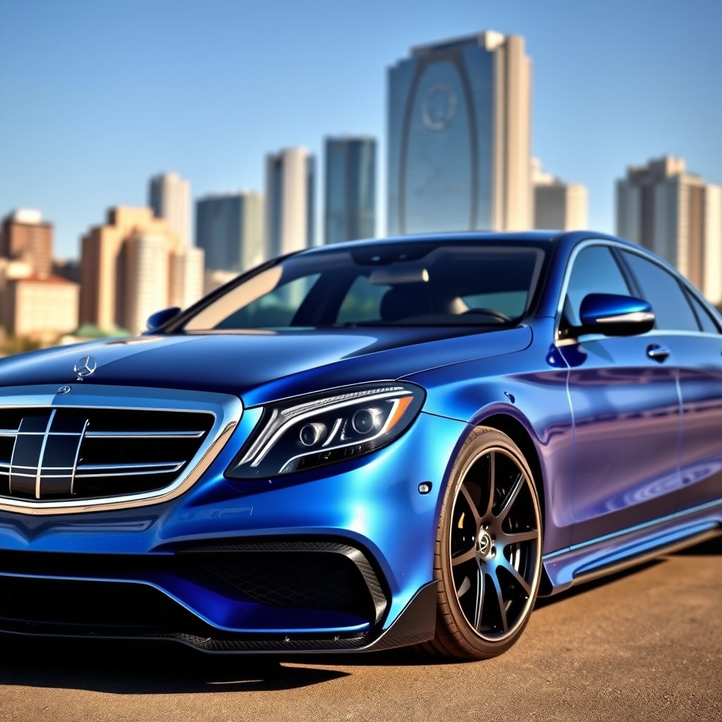 A stunning Mercedes-Benz S-Class W205 with an elegant body kit showcasing sleek lines and a sporty appearance