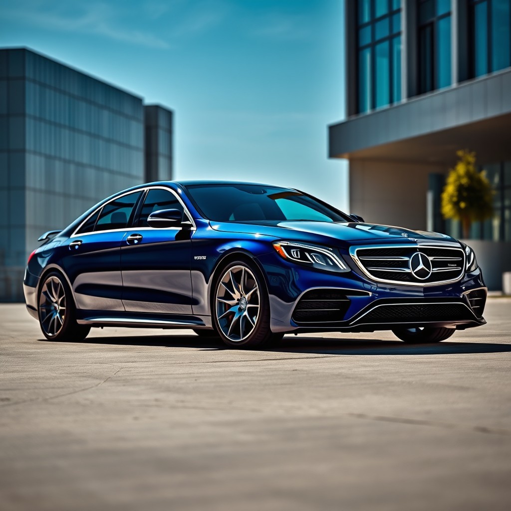 A stunning Mercedes-Benz S-Class W205 with a stylish body kit, featuring sleek lines and a sportier appearance