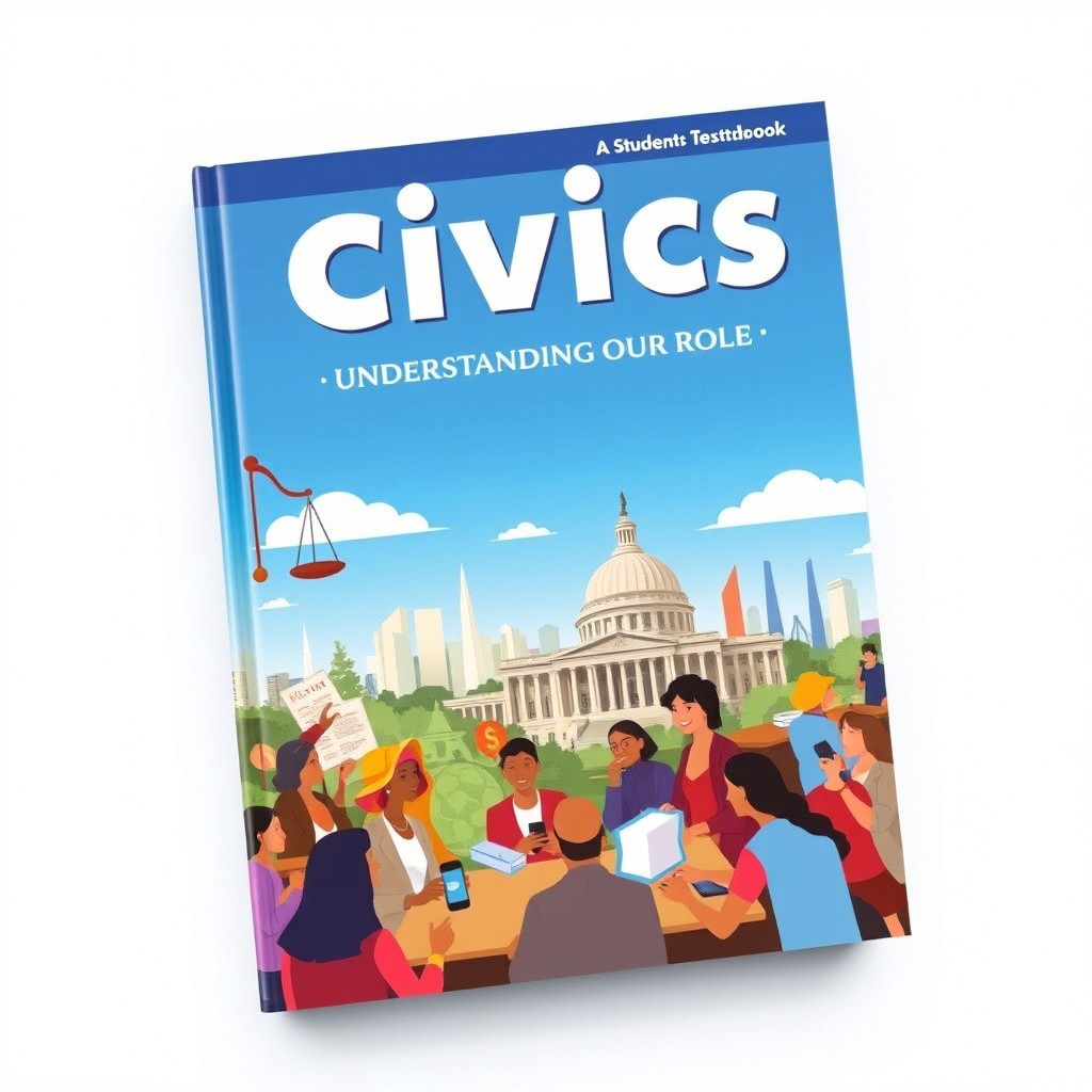 A captivating cover design for a civics textbook