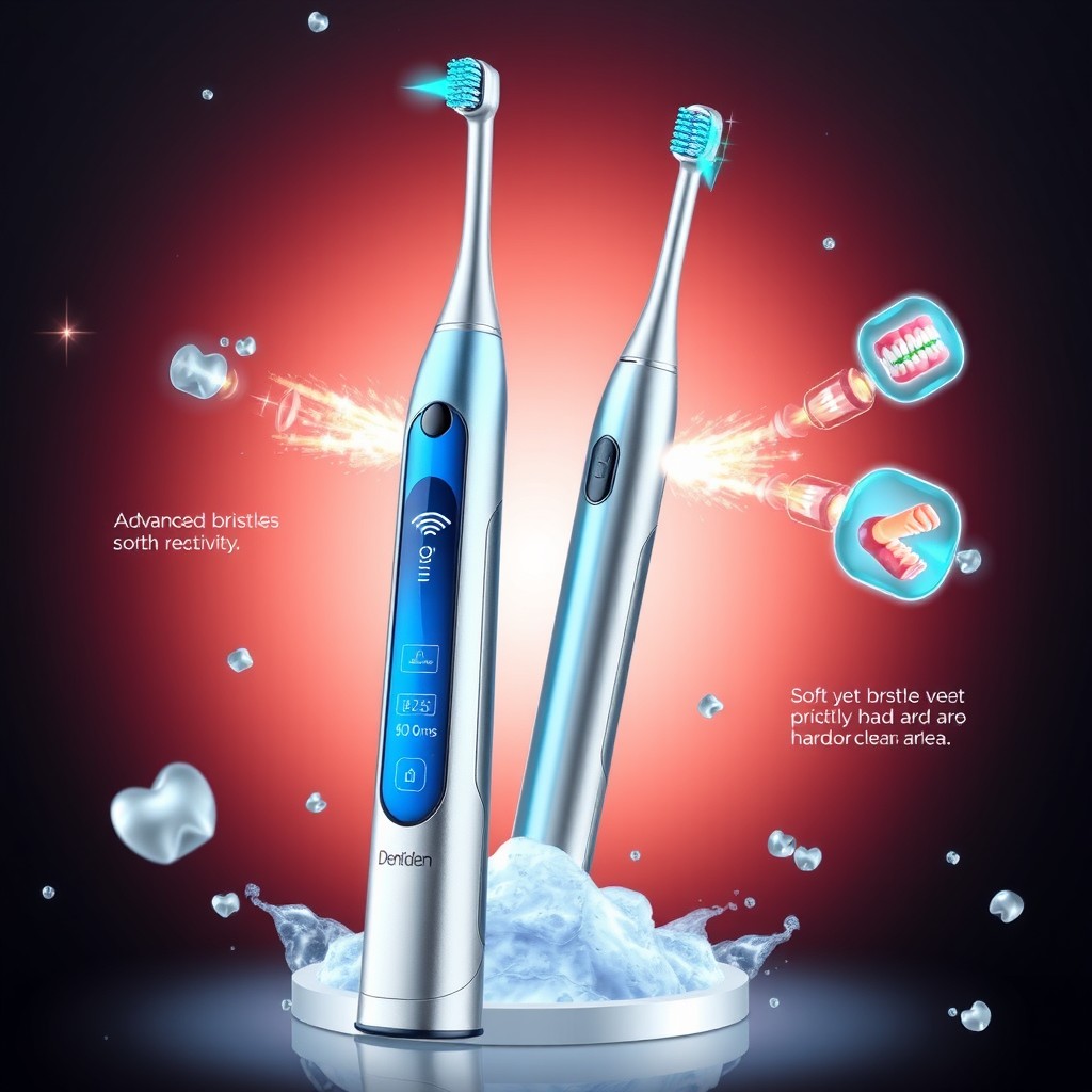 A futuristic electronic toothbrush named 'Dentiden' designed for high effectiveness against dental cavities