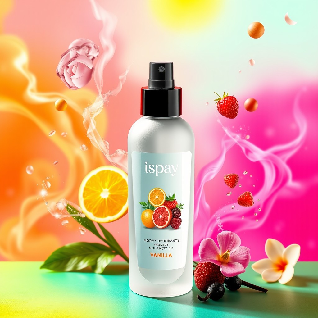A body deodorant named 'Ispay' that emanates delightful fragrances inspired by gourmet flavors