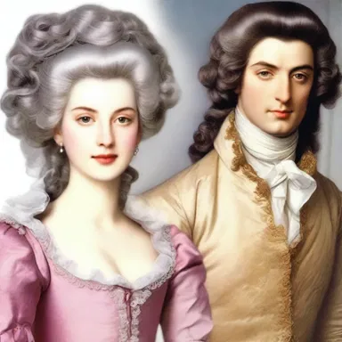 In the romantic novel set in the 18th century, the dashing hero catches the eye of the heroine with his stylish periwig.