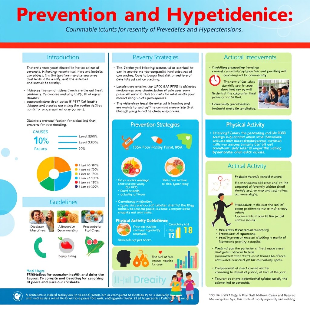 A scientific poster on the prevention of chronic diseases, specifically focusing on Diabetes and Hypertension