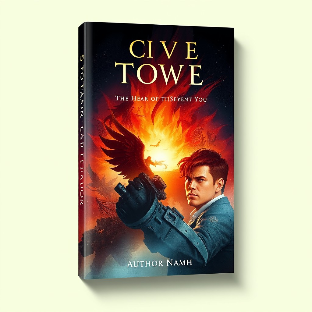 A captivating book cover design featuring a striking image of the user's artwork