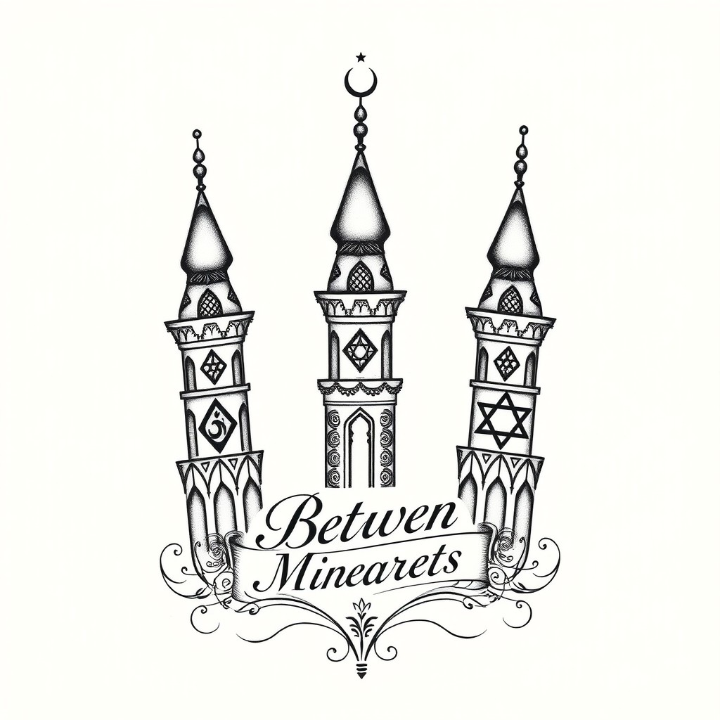 A tattoo design inspired by the Philosophy Faculty of the University of West Bohemia in Plzen, incorporating elements from Middle Eastern studies