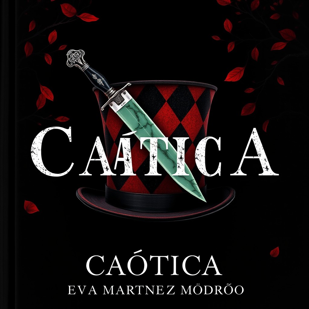 The cover of 'Caótica' by Eva Martínez Modroño features a dark and elegant style inspired by 'From Blood and Ashes'