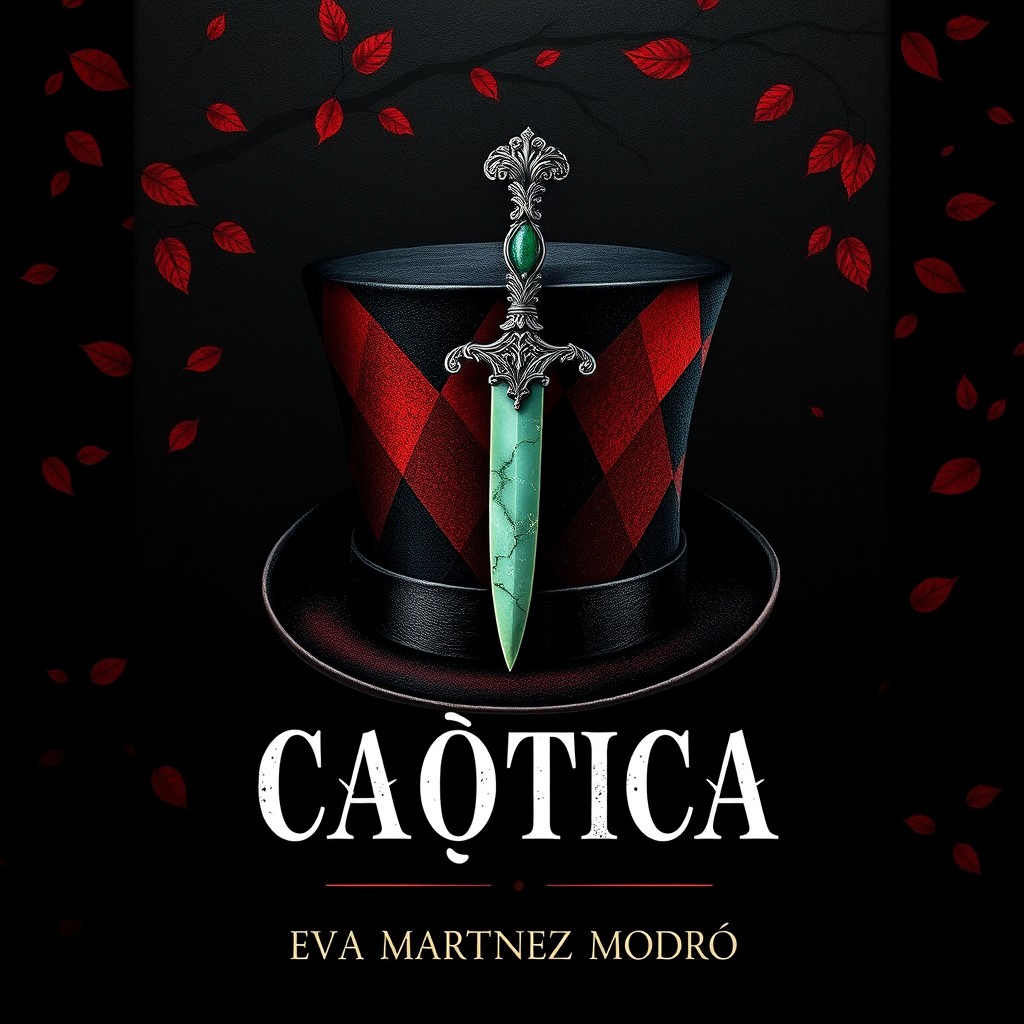 The cover of 'Caótica' by Eva Martínez Modroño features a dark and elegant style inspired by 'De Sangre y Cenizas'