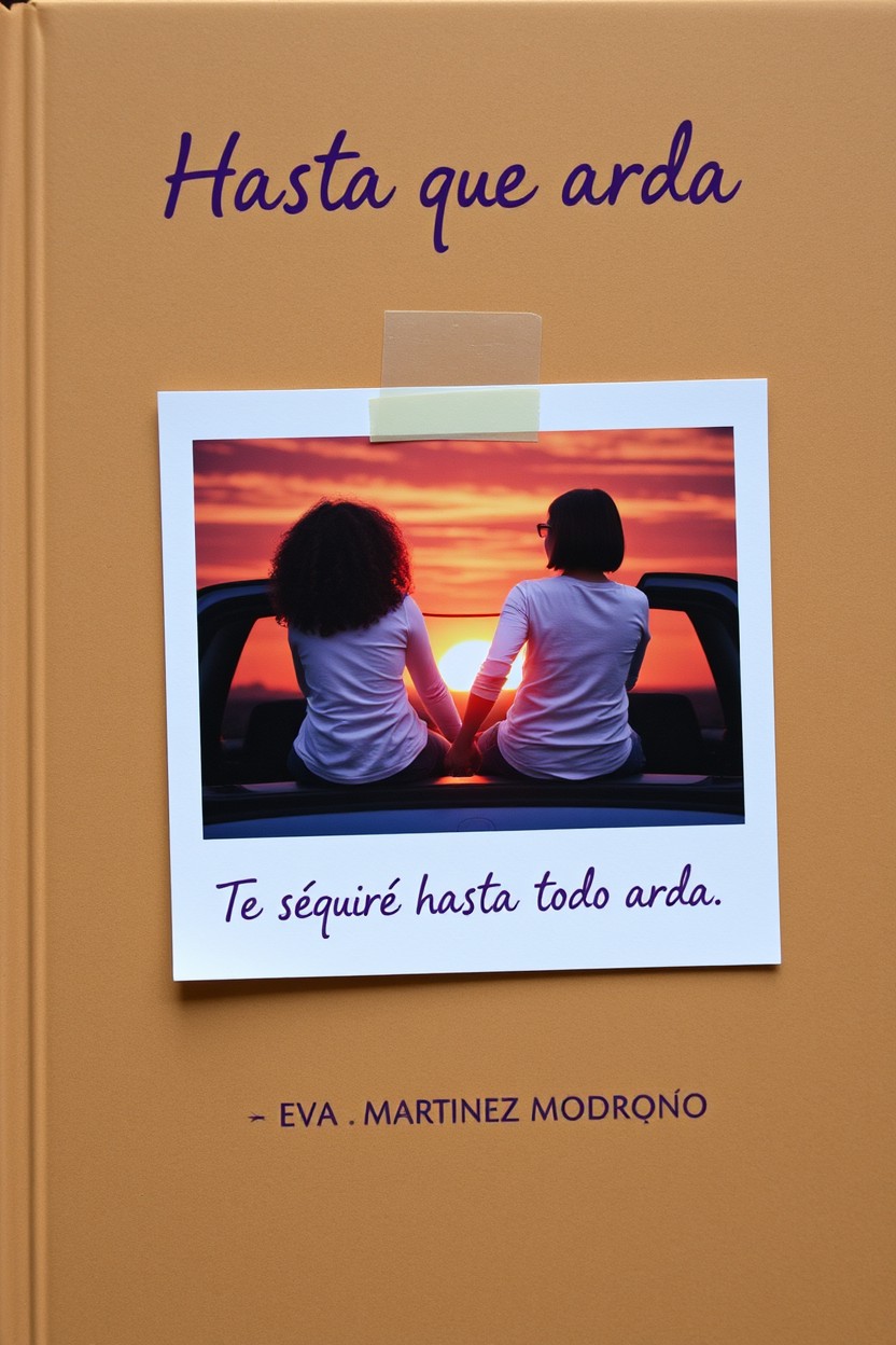 A warm and nostalgic book cover design for 'Hasta que arda' by Eva Martínez Modroño