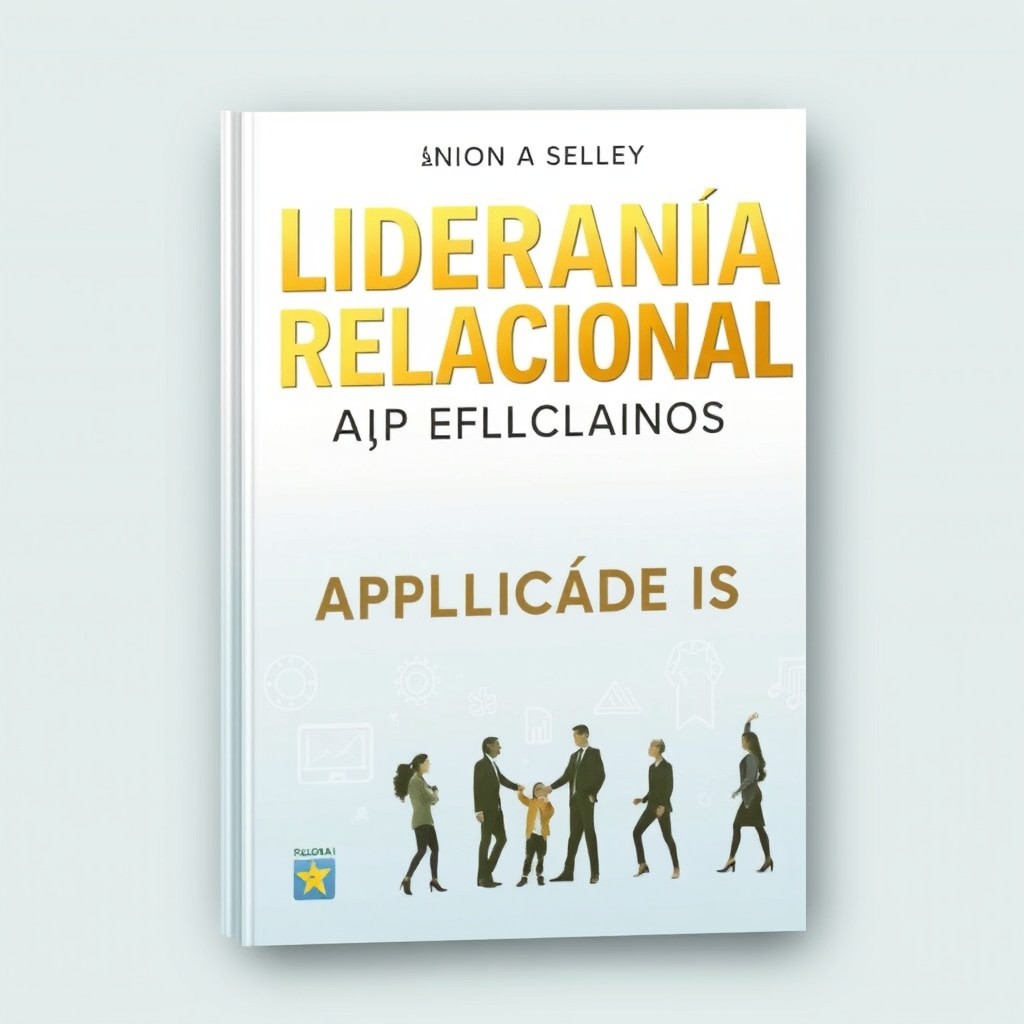 A book cover design for "LIDERANÇA RELACIONAL APLICADA ÀS VENDAS", featuring an inspiring image related to people management and sales