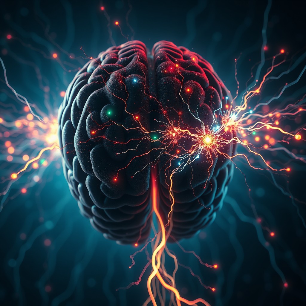 A cinematic depiction of the brain's activity seconds after death, showcasing the intricate neural pathways