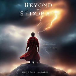 This is a high-quality book cover for a collection of inspiring stories titled 'Beyond the Storm'