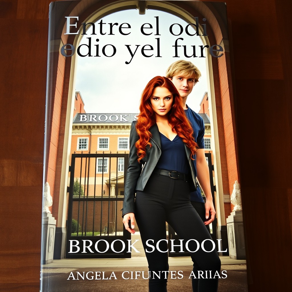 A captivating book cover for the title "Entre el odio y el fuego" displayed prominently at the top