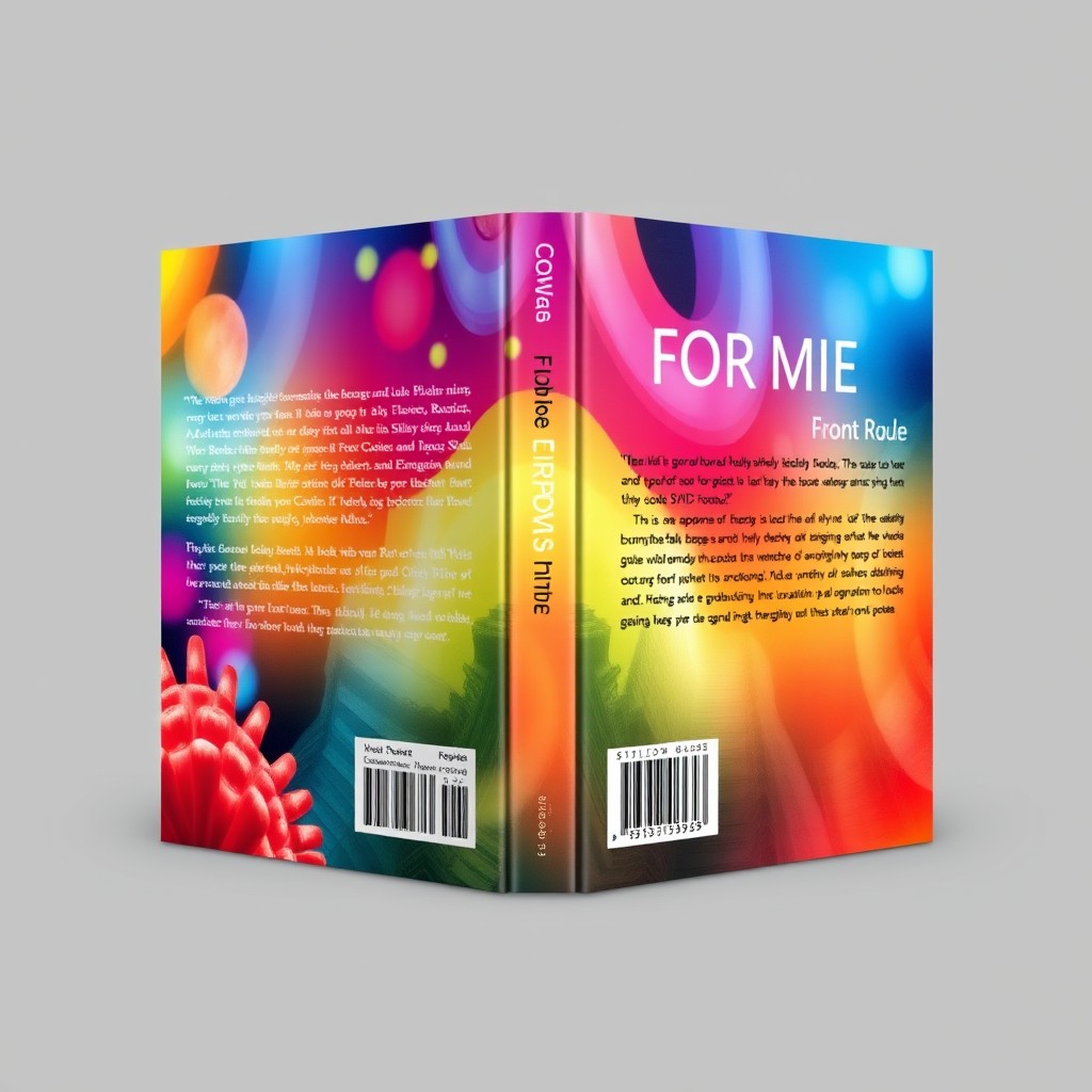 A complete book cover design featuring both the front and back covers seamlessly integrated