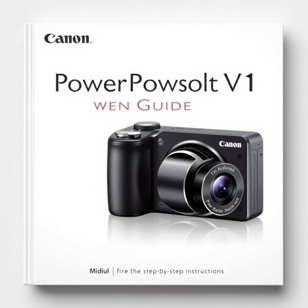 A beautifully designed user guide cover for the Canon PowerShot V1 by Ben Taylor, featuring an elegant layout, modern typography, and a sleek design
