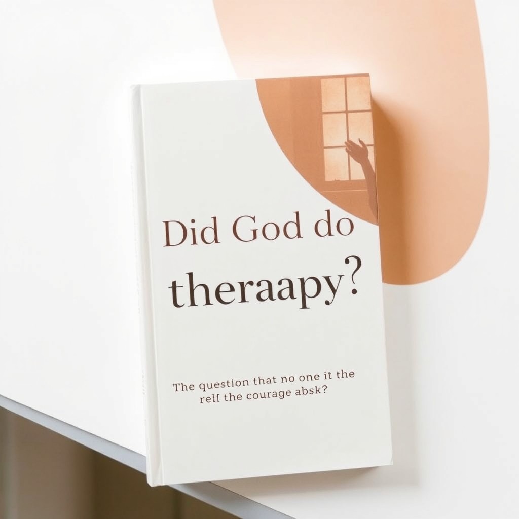 A modern, minimalist book cover design featuring a light, earthy color palette of white, cream, light brown, and soft terracotta
