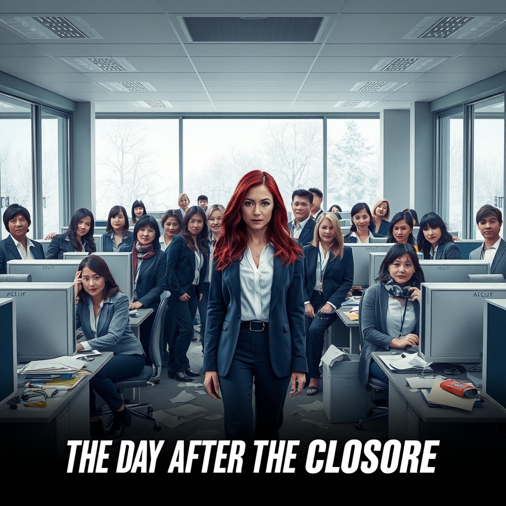 Movie poster for an action film titled 'The Day After the Closure'