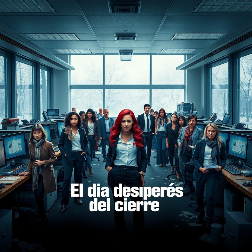 Movie poster for an action film titled 'El día después del cierre'