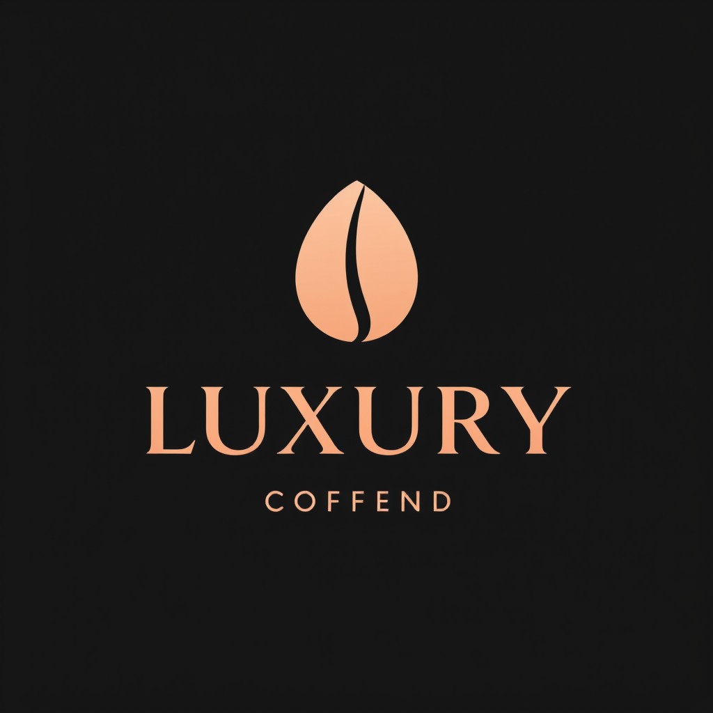 A modern and elegant logo design that embodies luxury, featuring a rose gold color palette