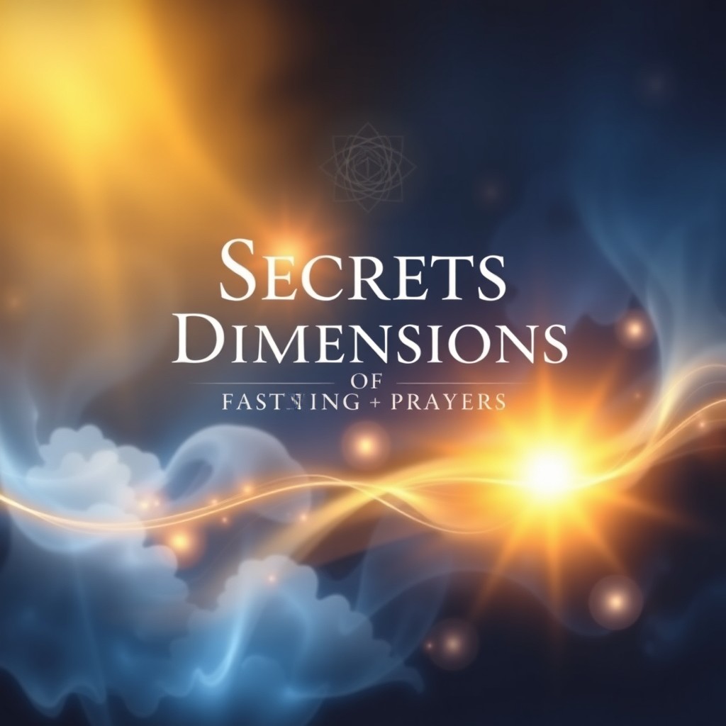 A captivating book cover design for 'Secrets of Dimensions of Fasting & Prayer'