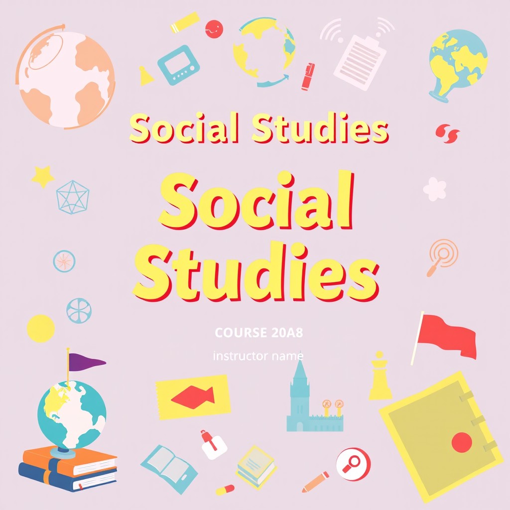 A visually appealing front page design for a syllabus focused on social studies