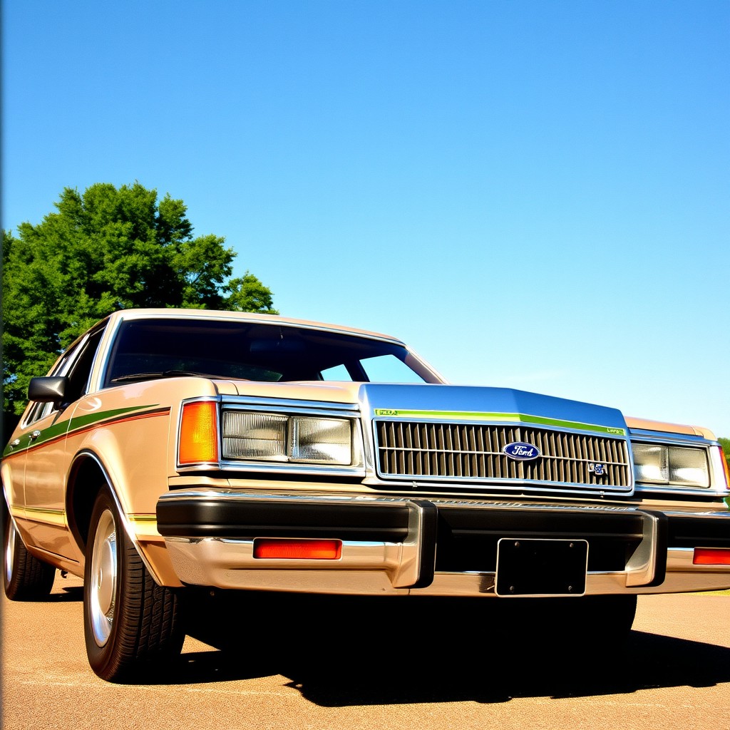 A classic Ford Granada from the years 1981 to 1985, showcasing its signature streamlined body design and vintage style