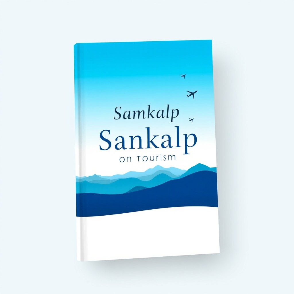A visually striking book cover design for a book titled 'Sankalp on Tourism'
