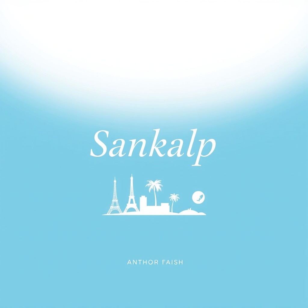 A book cover design for the title 'Sankalp' that captures the enchanting theme of tourism